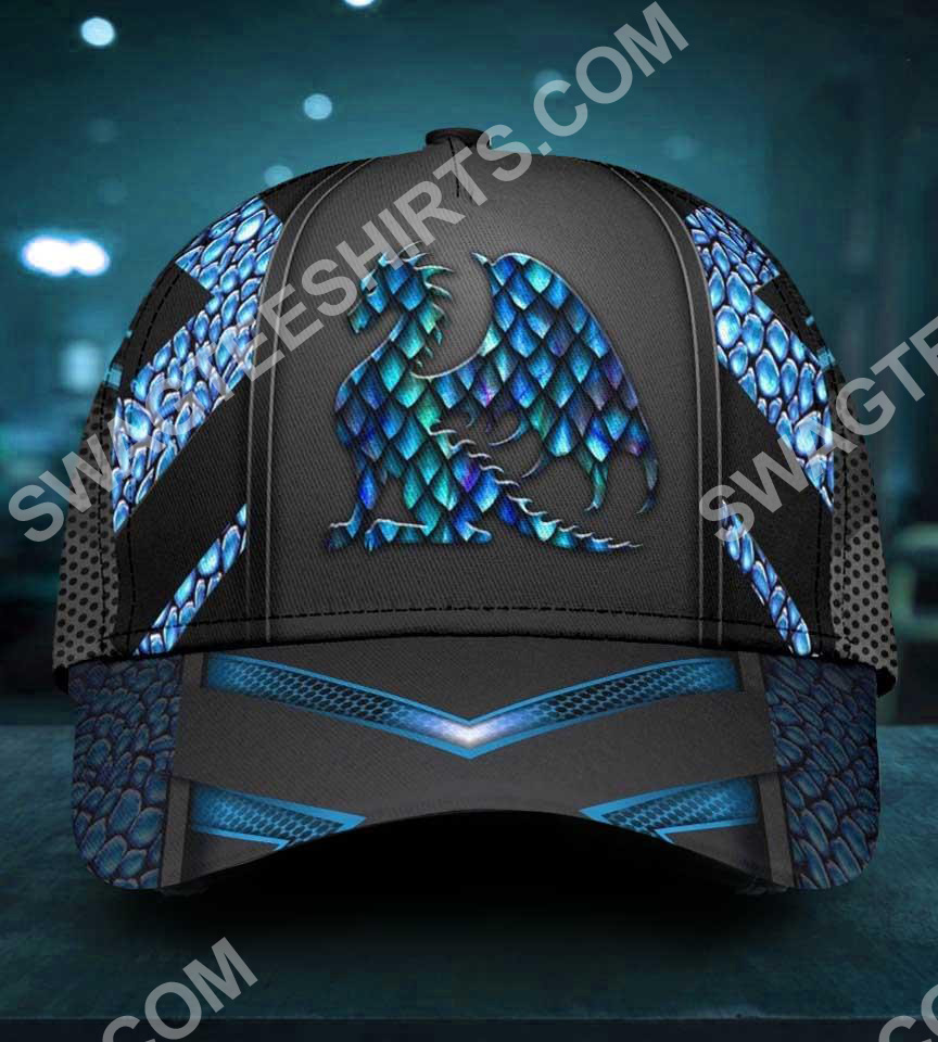 Dragon Blue Pattern All Over Printed Classic Cap Dragon Blue Pattern All Over Printed Classic Cap