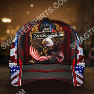 Eagle One Nation Under God America Flag All Over Printed Classic Cap