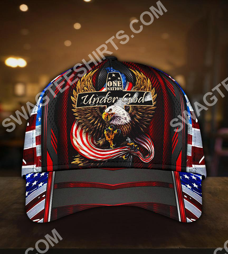 Eagle One Nation Under God America Flag All Over Printed Classic Cap Eagle One Nation Under God America Flag All Over Printed Classic Cap