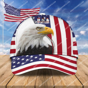 Eagle With American Flag All Over Printed Classic Cap