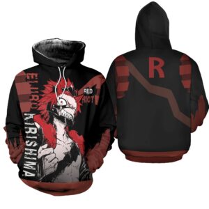 Eijirou Red Riot My Hero Academia Anime 3D Hoodie Shirt