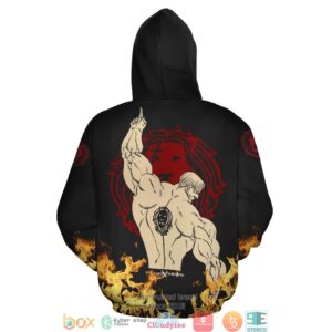 Escanor Zip Seven Deadly Sins Anime Costume 3D Shirt Hoodie