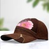 Faith Hope Love Breast Cancer Pink Flower Cap