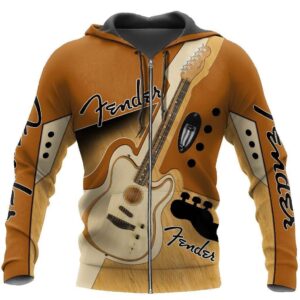 Fender Wooden Guitar 3D Shirt Hoodie