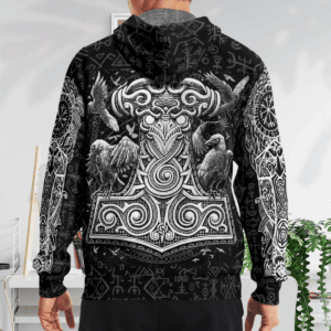 Fenrir Hammer Viking 3D Shirt Hoodie