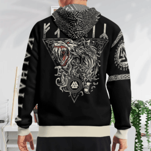 Fenrir Wolf And Ravens Viking Valhalla 3D Shirt Hoodie