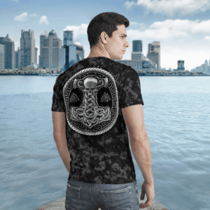 Fenrir Wolf Of Odin And Hammer 3D Shirt Hoodie