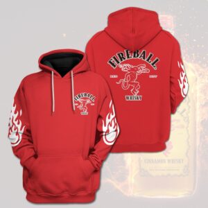 Fireball Whisky Red 3D Shirt Hoodie