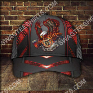 Firefighter Eagle American Flag All Over Printed Classic Cap