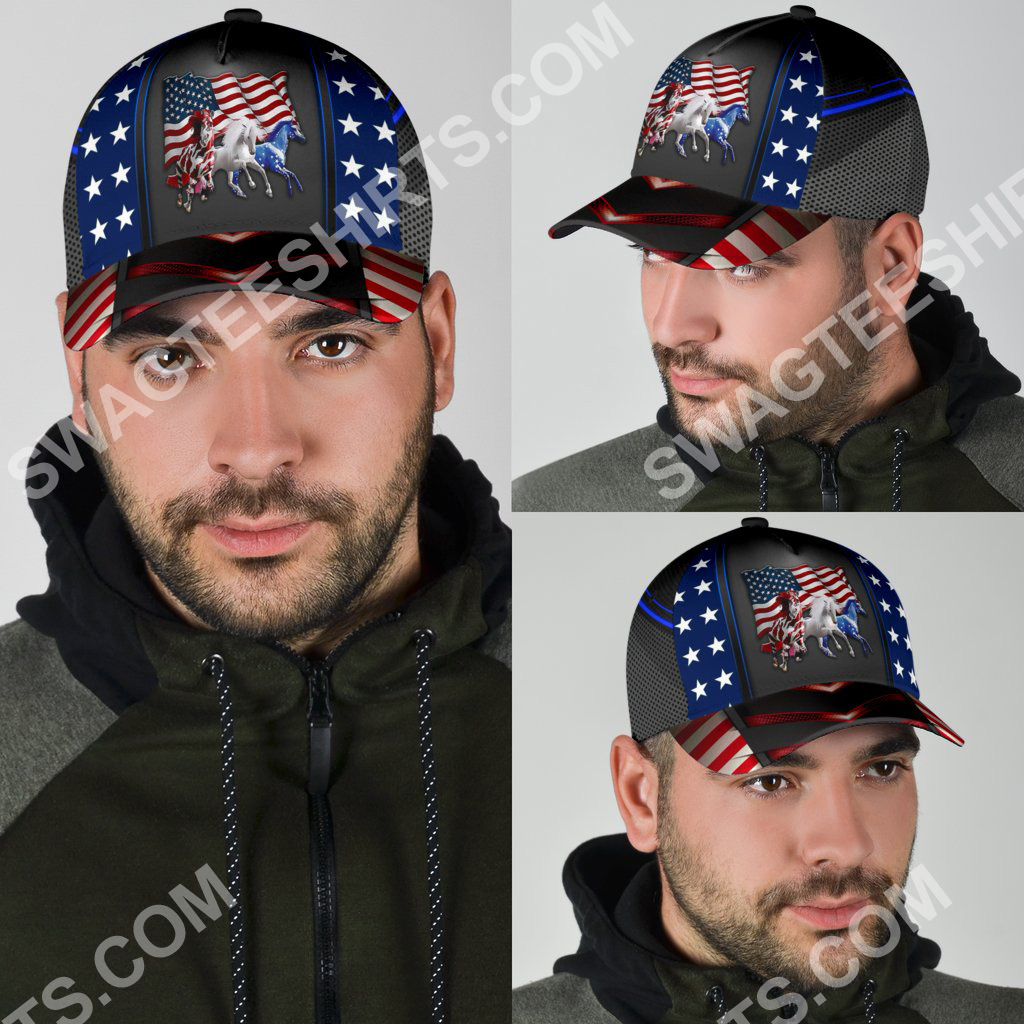Fourth Of July American Flag Horse All Over Printed Classic Cap Fourth Of July American Flag Horse All Over Printed Classic Cap