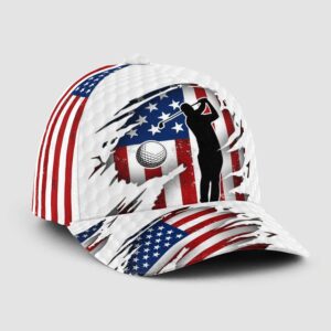 Golfer American Flag Cap