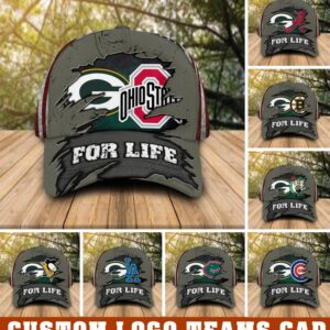 Green Bay Packers And Custom Logo Sport Teams For Life Cap
