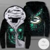 Green Bay Packers Lava Skull Zipper Fleece Hoodie