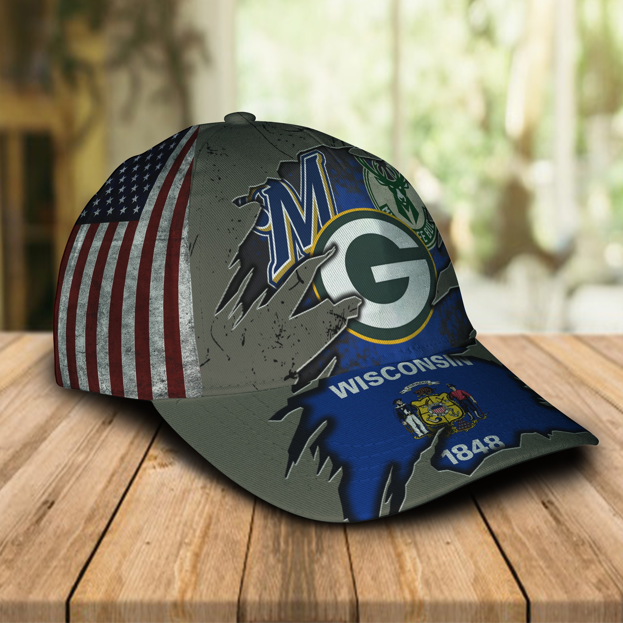 Green Bay Packers Milwaukee Brewers Milwaukee Bucks Cap 1 Green Bay Packers Milwaukee Brewers Milwaukee Bucks Cap 1