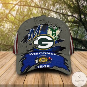 Green Bay Packers Milwaukee Brewers Milwaukee Bucks Cap