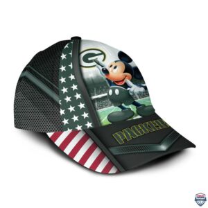 Green Bay Packers Nfl Mickey Mouse 3D Cap