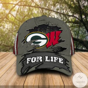 Green Bay Packers Wisconsin Badgers For Life Cap