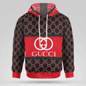 Gucci Red Brown Pattern 3D Hoodie