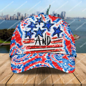 Happy Independence Day America Tie Dye All Over Printed Classic Cap