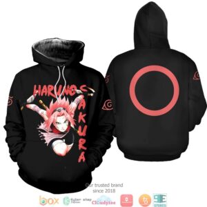 Haruno Sakura Clan Symbol Anime 3D Shirt Hoodie