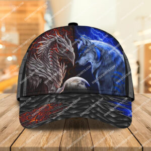 Heart Of A Wolf Soul Of A Dragon All Over Printed Classic Cap