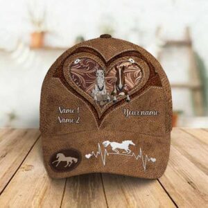 Heartbeat Funny Horse Customized Cap Hat