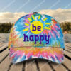 Hippie Be Happy Colorful All Over Printed Classic Cap