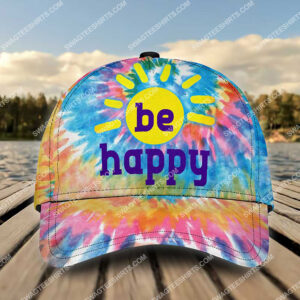 Hippie Be Happy Colorful All Over Printed Classic Cap