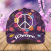 Hippie Life Peace Symbol All Over Printed Classic Cap