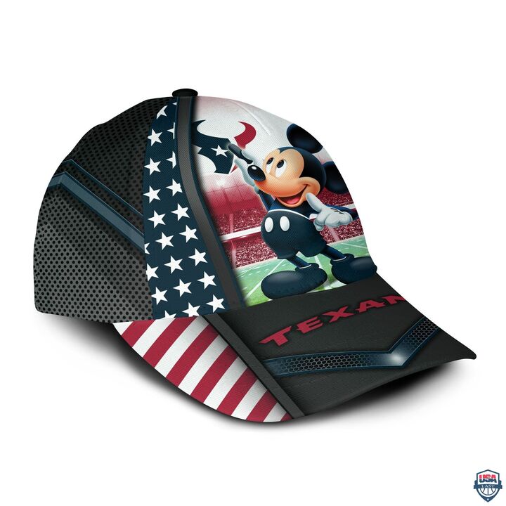 Houston Texans Nfl Mickey Mouse 3D Cap Houston Texans Nfl Mickey Mouse 3D Cap
