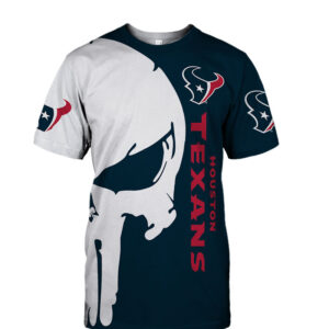 Houston Texans Punisher Skull Nfl 3D Hoodie T Shirt