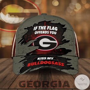 If The Flag Offends You Kiss My Bulldogsass Cap