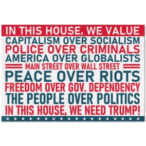 In This House We Value Capaitalism Over Socialism Doormat