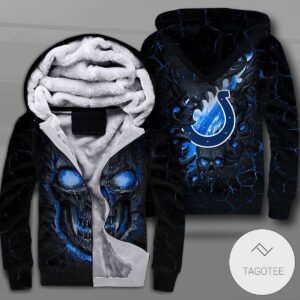 Indianapolis Colts Lava Skull Zipper Fleece Hoodie