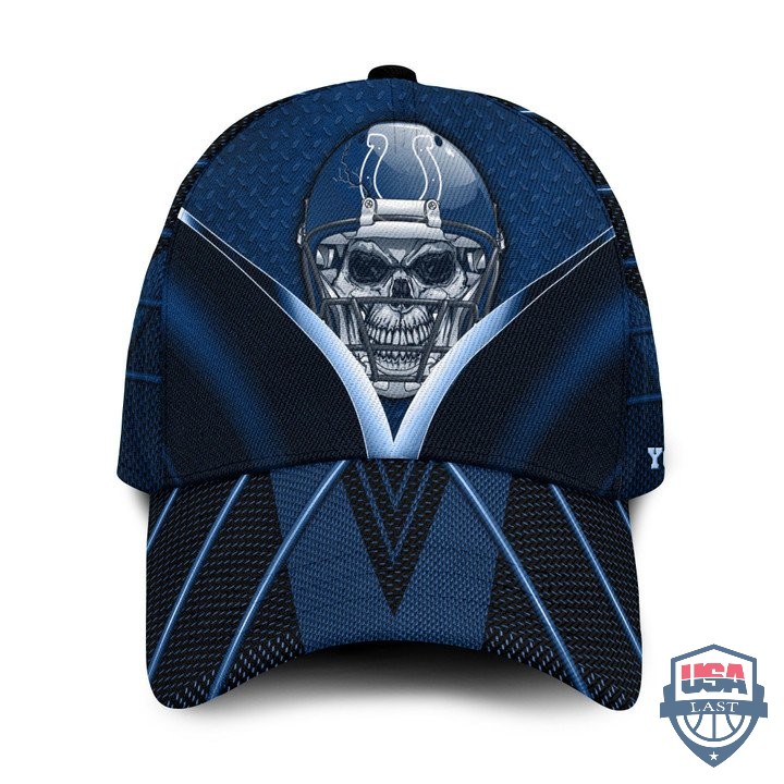 Indianapolis-Colts-Nfl-Skull-Helmet-Custom-Name-Trucker-Cap-Hat-1