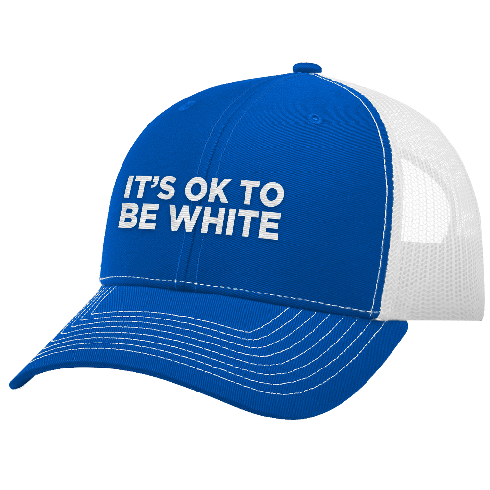 ItS Okay To Be White Trucker Cap Hat 5 ItS Okay To Be White Trucker Cap Hat 5