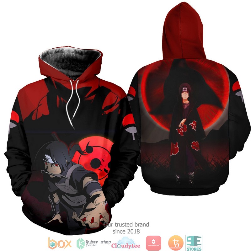 Itachi Sharingan Eyes Akatsuki Anime 3D Shirt Hoodie Itachi Sharingan Eyes Akatsuki Anime 3D Shirt Hoodie