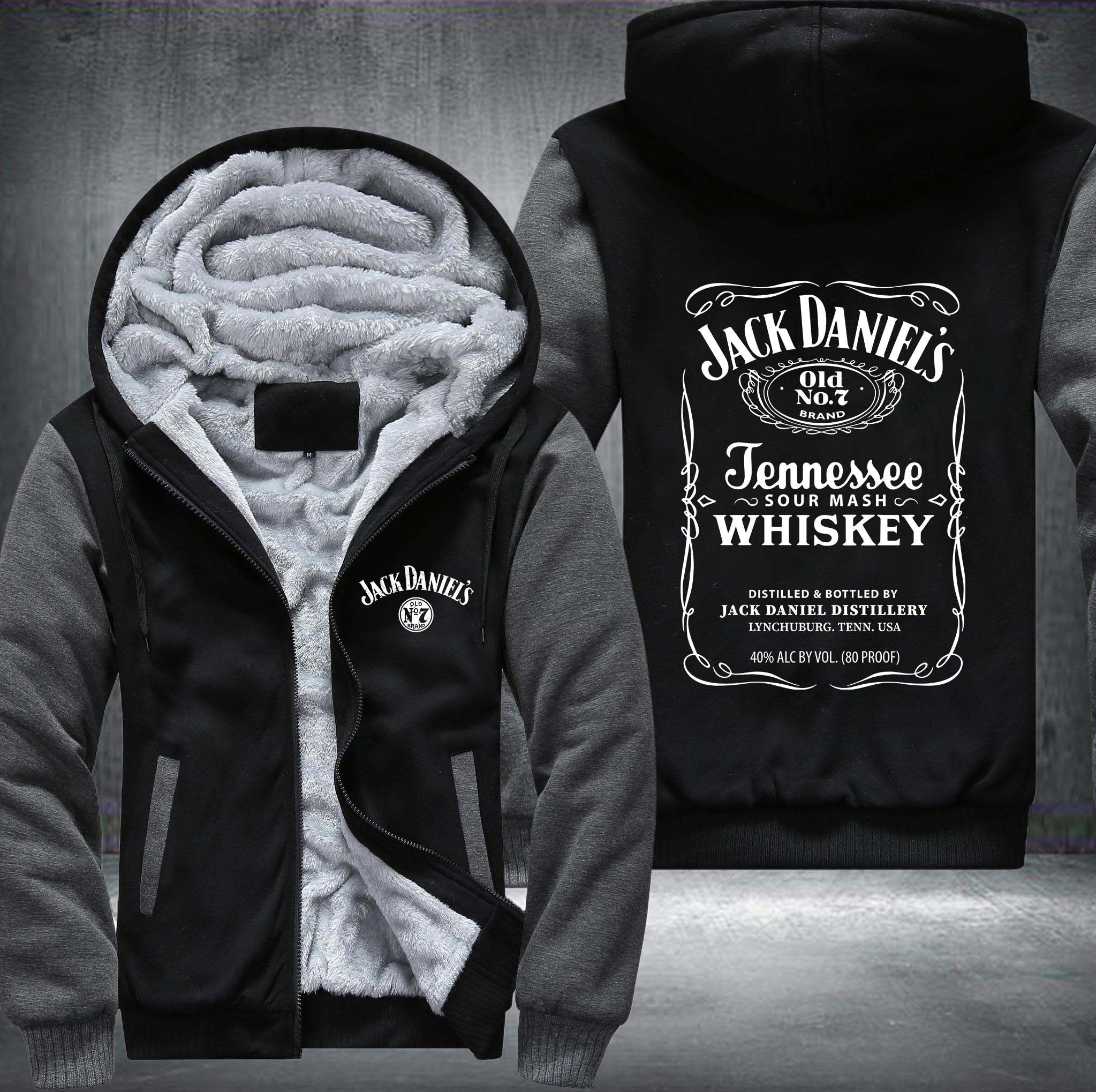 Jack DanielS No7 Whiskey Fleece Hoodie Jacket Jack DanielS No7 Whiskey Fleece Hoodie Jacket