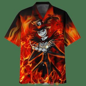 Jack Skellington Flame 3D Shirt Hoodie