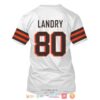Jarvis Landry 80 Cleveland Browns Nfl White 3D Shirt Hoodie