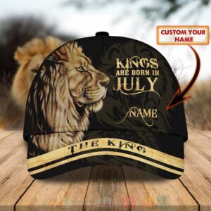 Kings Are Born In July Custom Name Cap