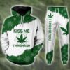 Kiss Me IM Highrish Weed 3D Hoodie And Sweatpants