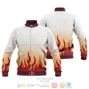 Kyojuro Cape Demon Slayer Anime Casual Cosplay Costume Baseball Jacket