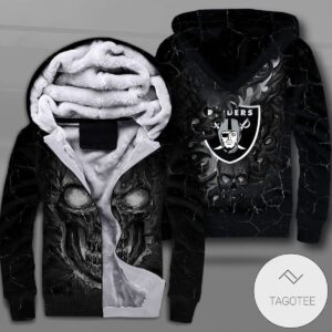 Las Vegas Raiders Lava Skull Zipper Fleece Hoodie