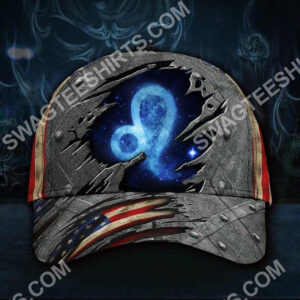 Leo Zodiac America Flag All Over Printed Classic Cap
