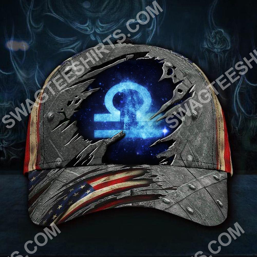 Libra Zodiac America Flag All Over Printed Classic Cap Libra Zodiac America Flag All Over Printed Classic Cap