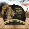 Lion Black Kings Are Born In August Custom Personalized Name Cap