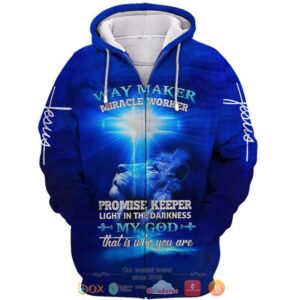 Lion Cross Way Maker Miracle Worker 3D Shirt Hoodie