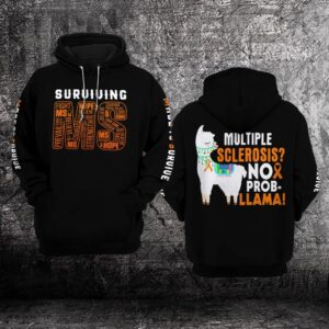 Llama Surviving Ms Multiple Sclerosis Awareness 3D Hoodie %E2%80%93 Limited Edition
