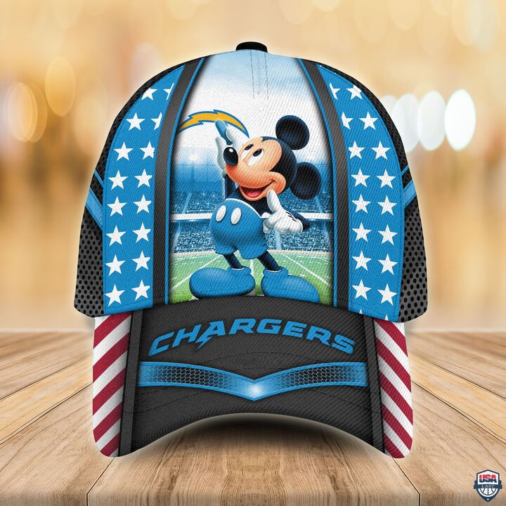 Los-Angeles-Chargers-Nfl-Mickey-Mouse-3D-Cap-1